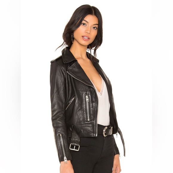 AllSaints Balfern Leather Biker Jacket - Picture 2 of 5